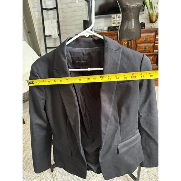 Banana Republic Womens Grey One Button Blazer Suit Jacket Size 6 - Picture 3 of 5